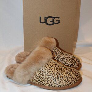UGG WOMEN'S SPECKLES SCUFFETTE II CHESTNUT‎ BLACK SLIPPERS